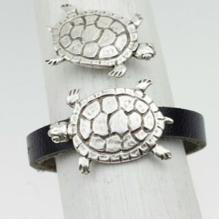 1 Schildkrten Schiebeperlen 42x25 mm ( 11x3 mm)