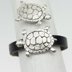 1 Turtle Charm 42x25 mm (Ø 11x3 mm)