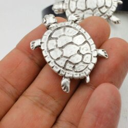 1 Schildkröten Schiebeperlen 42x25 mm (Ø 11x3 mm)