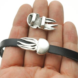 5 Qualle Schiebeperlen 35x19 mm ( 10x3 mm)