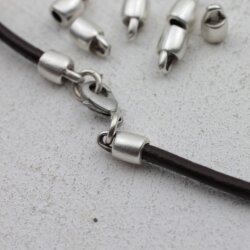 20 Endkappen Schmuck10x6 mm (Ø 3 mm)