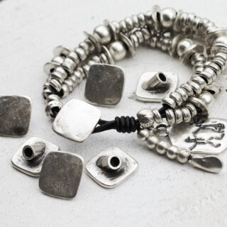 Knöpfe Verschlüsse für Lederarmbänder 16x16 mm (3,6 mm)