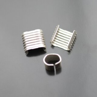 Metall Perlen/Klemmen, Schiebeperlen 12x10 mm (Ø 10-6 mm)