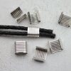 10 Metall Perlen/Klemmen, Schiebeperlen 12x10 mm (Ø 10-6 mm)