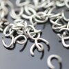 200 Oval Jump Rings 8x6 mm (Ø 1,2 mm) Antique Silver