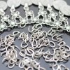 200 Oval Jump Rings 8x6 mm (Ø 1,2 mm) Antique Silver