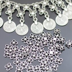50 Flower Connector Charms Jewelry Accessories 8 mm