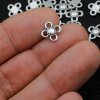 50 Flower Connector Charms Jewelry Accessories 8 mm