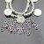 100 Metal Beads 6 mm (Ø 3,5 mm)