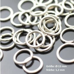 50 Jump Rings 12 mm 1,8 mm