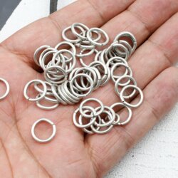 50 Jump Rings 12 mm 1,8 mm