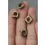 10 Irregular Metal Beads 10x10 mm (Ø 5 mm) Antique Brass