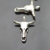 1 Bull Skull Pendant 35x27 mm (Ø 5 mm)