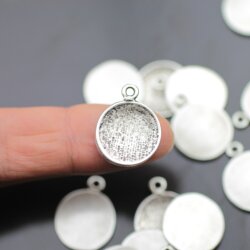 10 Jewelry Findings Charms 18 mm (Ø 2 mm)