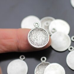 10 Jewelry Findings Charms 18 mm (Ø 2 mm)