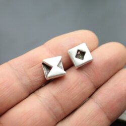 10 Zamak Sliders 11x11 mm (Ø 8x3 mm)