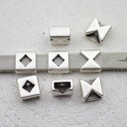 10 Zamak Sliders 11x11 mm (Ø 8x3 mm)