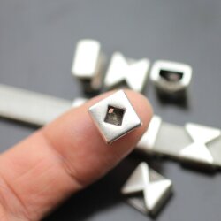 10 Zamak Sliders 11x11 mm (Ø 8x3 mm)