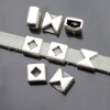 10 Zamak Sliders 11x11 mm (Ø 8x3 mm)