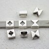 10 Zamak Sliders 11x11 mm (Ø 8x3 mm)