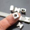 10 Zamak Sliders 11x11 mm (Ø 8x3 mm)