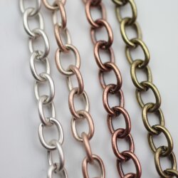 1 Metal Jewelry Jewelry Chain 7.5x6 mm (1,2 mm)