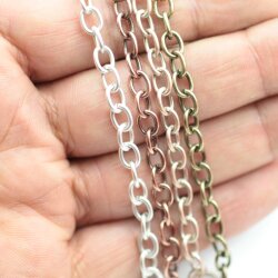 1 Metal Jewelry Jewelry Chain 7.5x6 mm (1,2 mm)