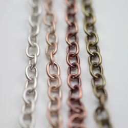 1 Metal Jewelry Jewelry Chain 7.5x6 mm (1,2 mm)