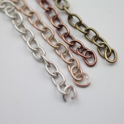 1 Metal Jewelry Jewelry Chain 7.5x6 mm (1,2 mm)