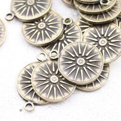 5 Sun Charms 20 mm (Ø 2,5 mm)