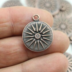 5 Sun Charms 20 mm (Ø 2,5 mm)