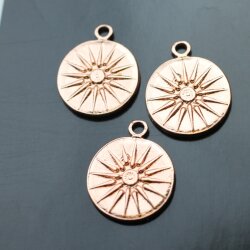 5 Sun Charms 20 mm (Ø 2,5 mm)