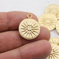 5 Sun Charms 20 mm (Ø 2,5 mm)