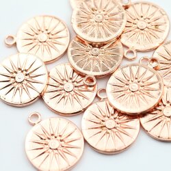 5 Sun Charms 20 mm (Ø 2,5 mm)