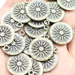 5 Sun Charms 20 mm (Ø 2,5 mm)