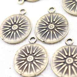 5 Sun Charms 20 mm (Ø 2,5 mm)