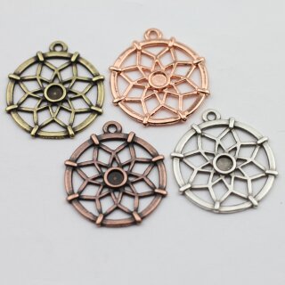 10 Sacred Geometry Charms 25 mm (Ø 2 mm)