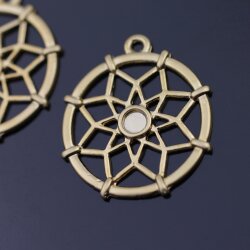 10 Sacred Geometry Charms 25 mm (Ø 2 mm)