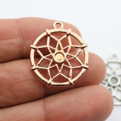 10 Sacred Geometry Charms 25 mm (Ø 2 mm)