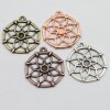 10 Sacred Geometry Charms 25 mm (Ø 2 mm)