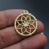 10 Sacred Geometry Charms 25 mm (Ø 2 mm)