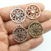 10 Sacred Geometry Charms 25 mm (Ø 2 mm)