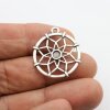 10 Sacred Geometry Charms 25 mm (Ø 2 mm)