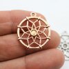 10 Sacred Geometry Charms 25 mm (Ø 2 mm)