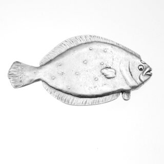 Scholle Grtelschnalle, Fisch altsilber