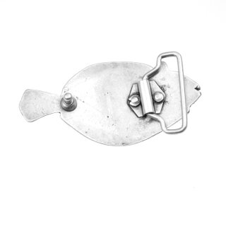 Scholle Grtelschnalle, Fisch altsilber