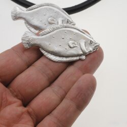 Fisch Anhänger, Zamak Schmuck 30x60  (Ø 6 mm)