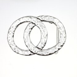 Antique Silver Double O-Ring Belt Buckle