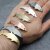 5 Shark Slider Bracelet Findings, Connector for Leather Bracelet