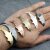 5 Shark Slider Bracelet Findings, Connector for Leather Bracelet